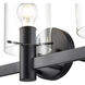 Apolla 3 Light 24 inch Matte Black Bathroom Vanity Light Wall Light